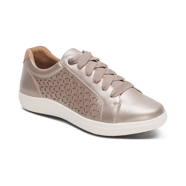 COURTNEY LACE-UP SNEAKER- WHITE GOLD - Molly's! A Chic and Unique Boutique 