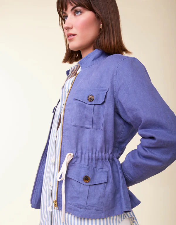 DANI LINEN JACKET INDIGO BLUE - Molly's! A Chic and Unique Boutique 