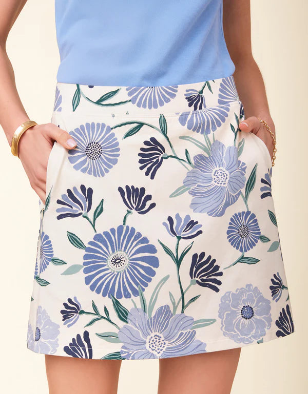 JERSEY SKORT OGEECHEE DAISY BLUE - Molly's! A Chic and Unique Boutique 