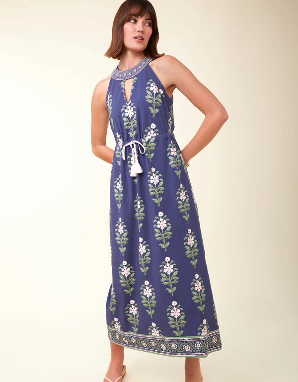 LORETTA JERSEY MIDI DRESS- OGEECHEE DELPHENIUM NAVY - Molly's! A Chic and Unique Boutique 