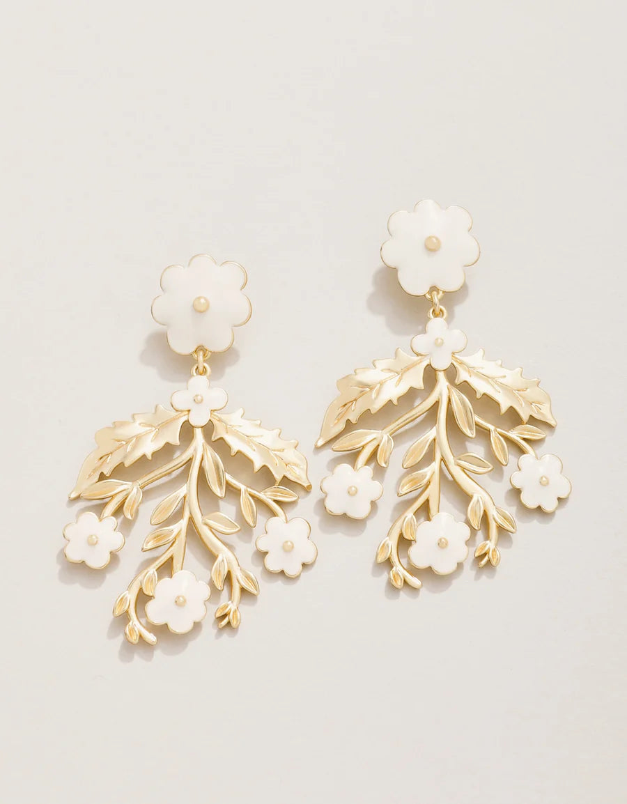 Delphinium Earrings Cream