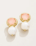 KARINA PEARL STUD EARRINGS PEACH - Molly's! A Chic and Unique Boutique 