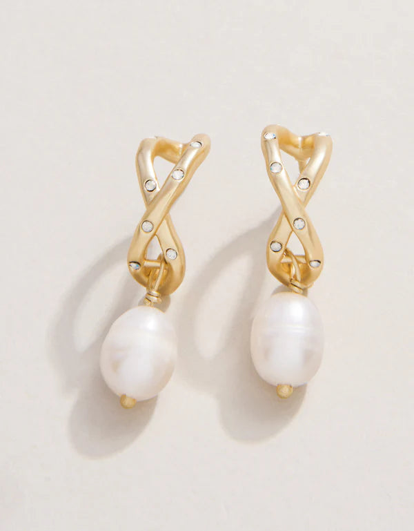 SPRINKLES HOOP EARRINGS PEARL - Molly's! A Chic and Unique Boutique 