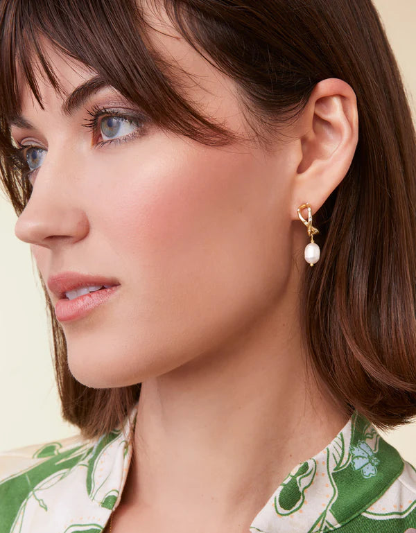 SPRINKLES HOOP EARRINGS PEARL - Molly's! A Chic and Unique Boutique 