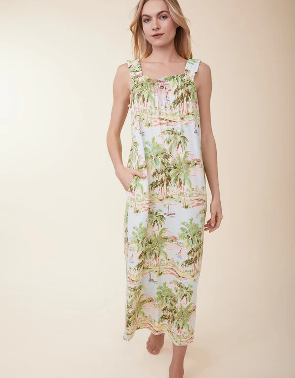 PAJAMA NIGHTGOWN- OVERBOARD COASTAL DREAMS - Molly's! A Chic and Unique Boutique 