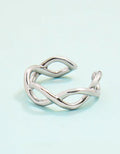 SILVER WAVY RING- SIZE 8/9