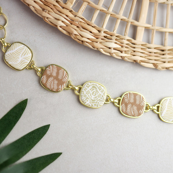 IVORY PALM REVERSIBLE COIN BRACELET - Molly's! A Chic and Unique Boutique 