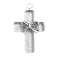 CROSS METAL BOW GLASS ORNAMENT
