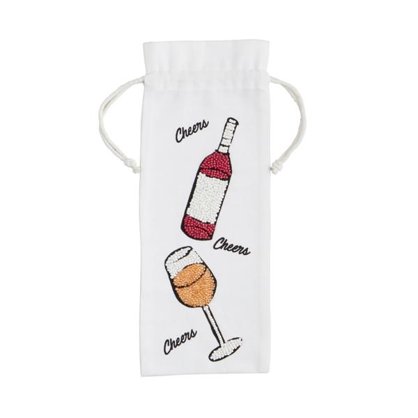 WINE BOTTLE BEADED WINE BAG - Molly's! A Chic and Unique Boutique 