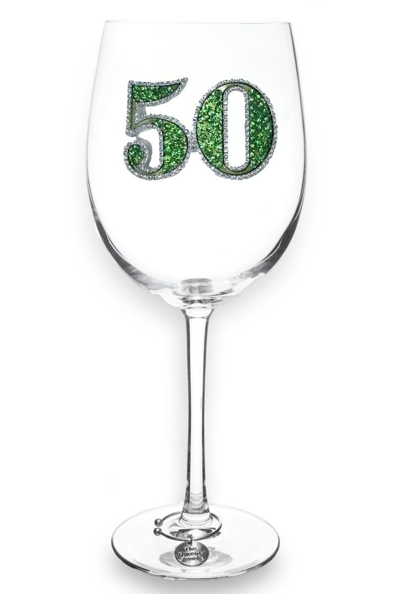 50TH BIRTHDAY STEMMED WINE GLASS - Molly's! A Chic and Unique Boutique 