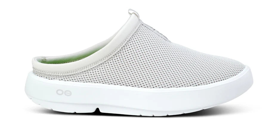 WOMENS OOCOOZIE SPORT MULE- WHITE GRAY - Molly's! A Chic and Unique Boutique 