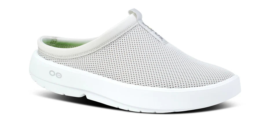 WOMENS OOCOOZIE SPORT MULE- WHITE GRAY - Molly's! A Chic and Unique Boutique 