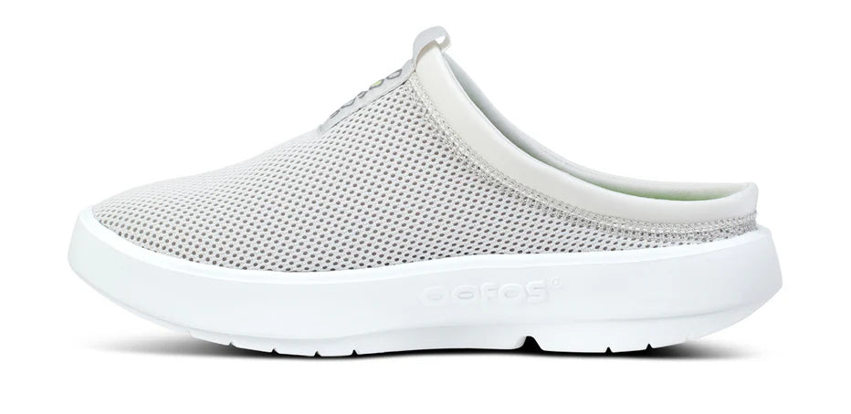 WOMENS OOCOOZIE SPORT MULE- WHITE GRAY - Molly's! A Chic and Unique Boutique 