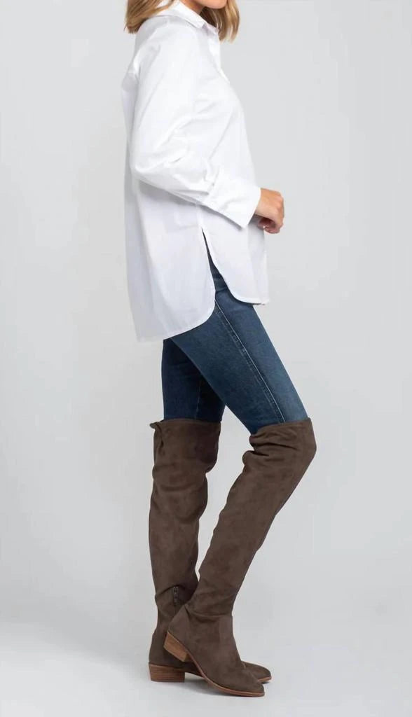 JORDAN SHIRT WHITE - Molly's! A Chic and Unique Boutique 