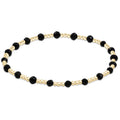 GEMSTONE GOLD SINCERITY PATTERN 3MM BEAD BRACELET