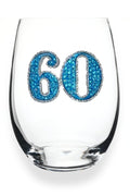 JEWELED 60TH BIRTHDAY STEMLESS WINE GLASS - Molly's! A Chic and Unique Boutique 
