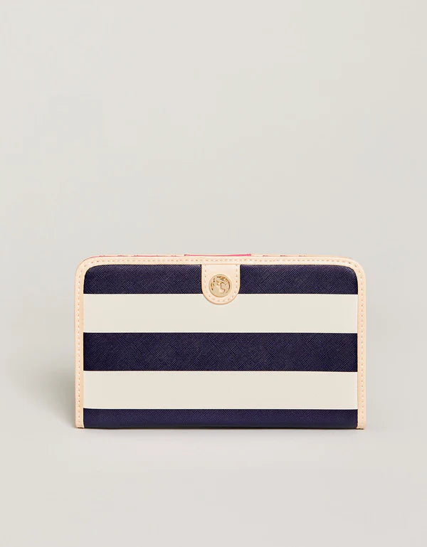 SNAP WALLET NAVY STRIPE