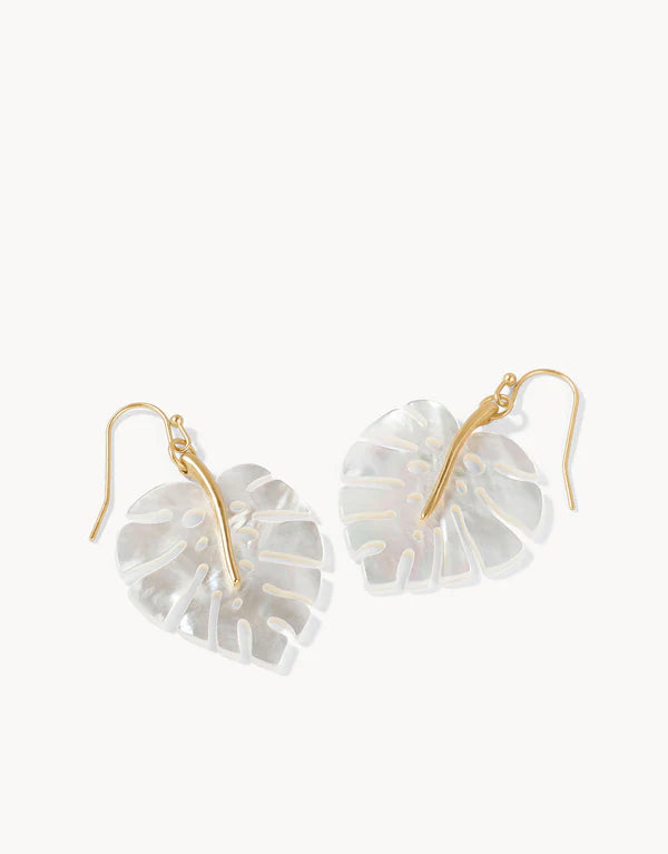 MONSTERA EARRINGS PEARLESCENT - Molly's! A Chic and Unique Boutique 