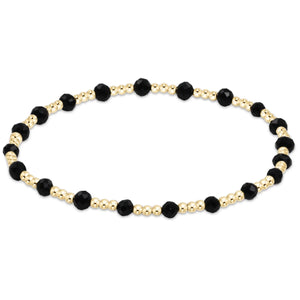 GEMSTONE GOLD SINCERITY PATTERN 3MM BEAD BRACELET