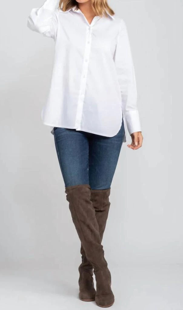 JORDAN SHIRT WHITE - Molly's! A Chic and Unique Boutique 