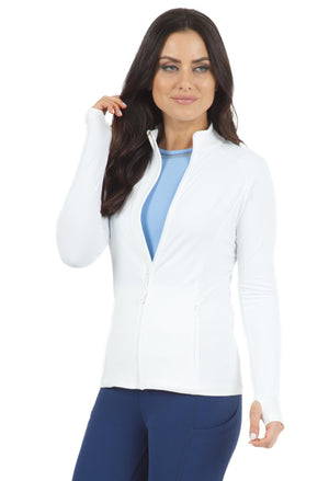 ZIP UP JACKET- WHITE - Molly's! A Chic and Unique Boutique 