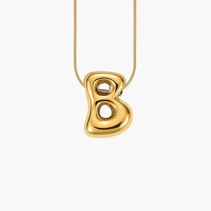 GOLDEN GLOW BUBBLE LETTER NECKLACE - Molly's! A Chic and Unique Boutique 