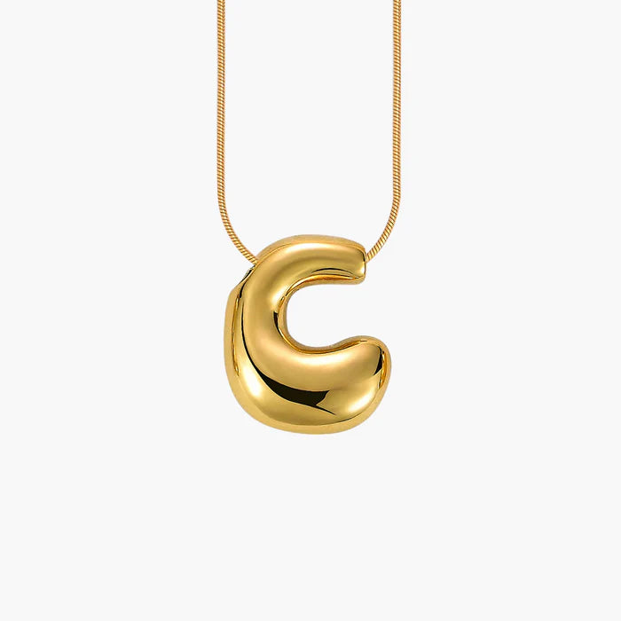 GOLDEN GLOW BUBBLE LETTER NECKLACE - Molly's! A Chic and Unique Boutique 