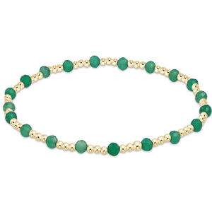 GEMSTONE GOLD SINCERITY PATTERN 3MM BEAD BRACELET