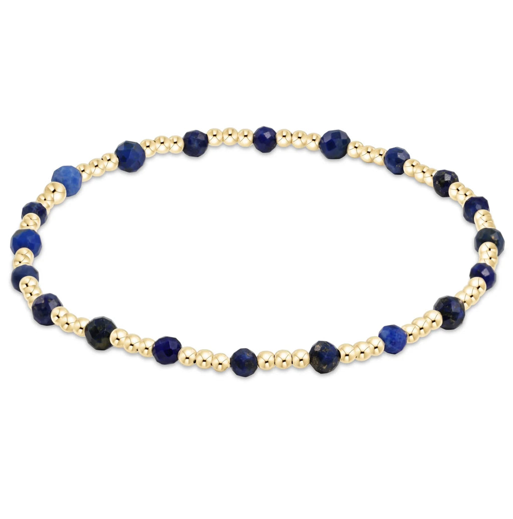 GEMSTONE GOLD SINCERITY PATTERN 3MM BEAD BRACELET
