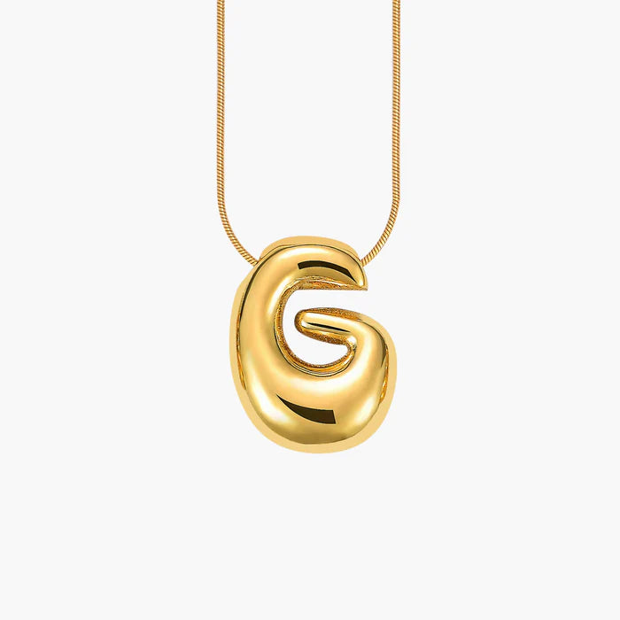 GOLDEN GLOW BUBBLE LETTER NECKLACE - Molly's! A Chic and Unique Boutique 