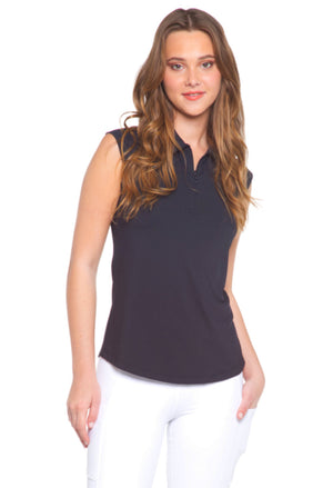 SLEEVELESS ZIP POLO - Molly's! A Chic and Unique Boutique 