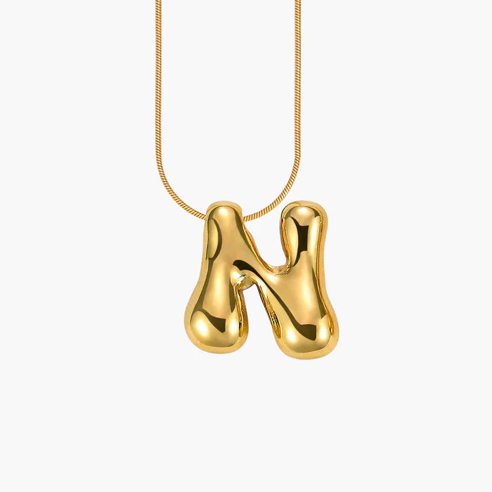 GOLDEN GLOW BUBBLE LETTER NECKLACE - Molly's! A Chic and Unique Boutique 