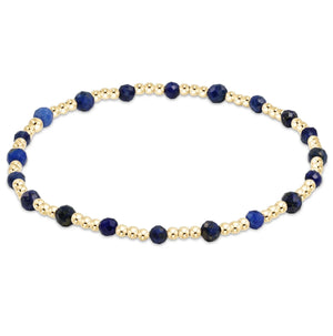 GEMSTONE GOLD SINCERITY PATTERN 3MM BEAD BRACELET