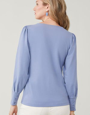 ROCHELLE TOP- LAKESIDE BLUE - Molly's! A Chic and Unique Boutique 