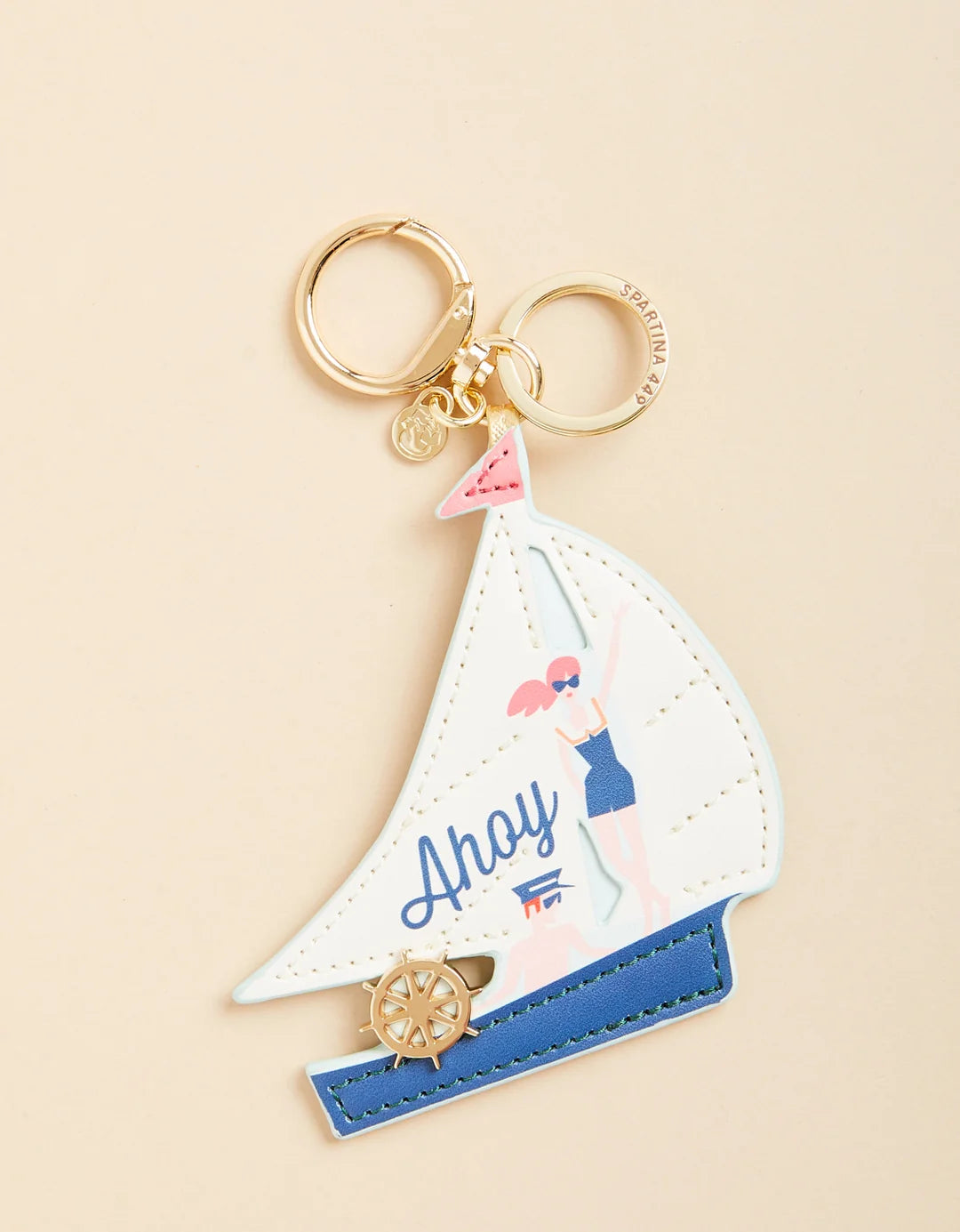 AHOY SAILBOAT KEYCHAIN