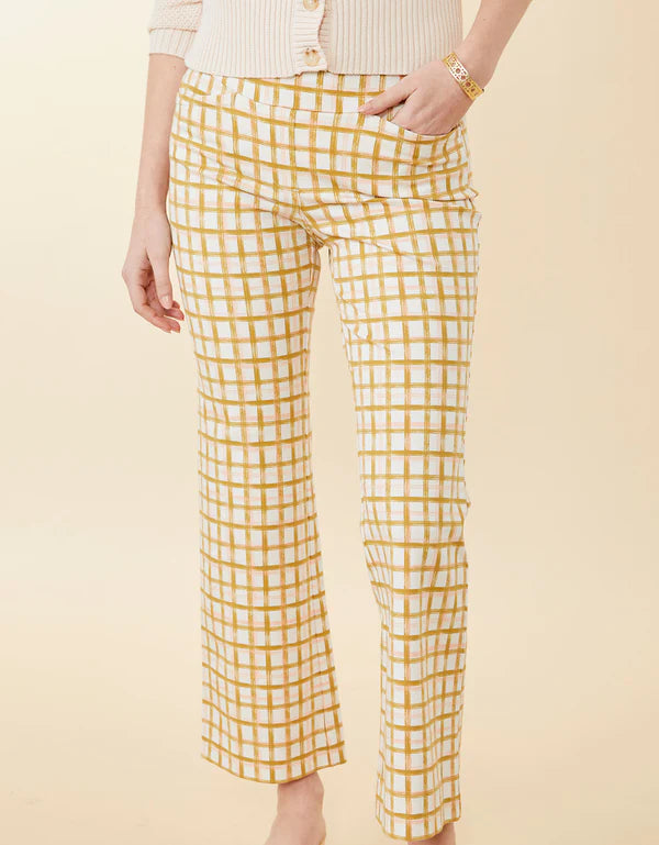 MAREN KICK FLARE PANT CALM WATERS PLAID - Molly's! A Chic and Unique Boutique 