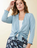 CLARA CONVERTIBLE CARDIGAN- ASHLEY BLUE - Molly's! A Chic and Unique Boutique 