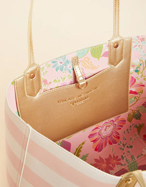 TOTE BAG PINK STRIPE