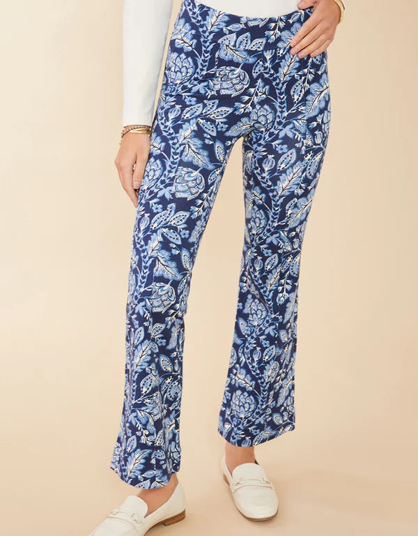 BROOKE PONTE TROUSER- KALALANTA BLOOMING VINES NAVY - Molly's! A Chic and Unique Boutique 