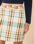 MATILDA BI STRETCH SKORT KALALANTA PLAID CREAM - Molly's! A Chic and Unique Boutique 