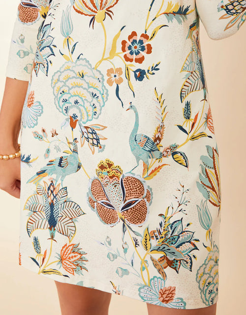 NORA HALF-ZIP DRESS KALALANTA BIRD FLORAL