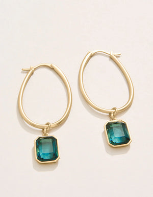 CHATEAU HOOP EARRINGS NAVY