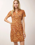 Devin Polo Dress Heritage Meadow Caramel