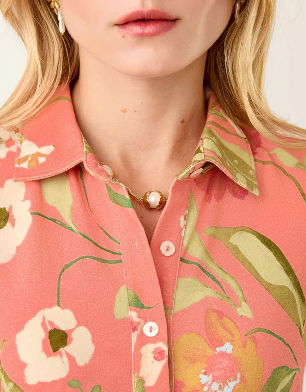 JOELLE POLO DRESS- LIGHTNER GARDEN PINK - Molly's! A Chic and Unique Boutique 