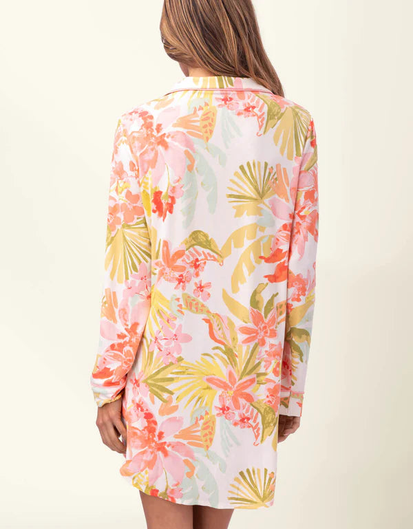 PAJAMA SLEEP SHIRT- CASTILLO TROPICAL - Molly's! A Chic and Unique Boutique 