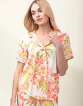 Short Sleeve Pajama Top Castillo Tropical