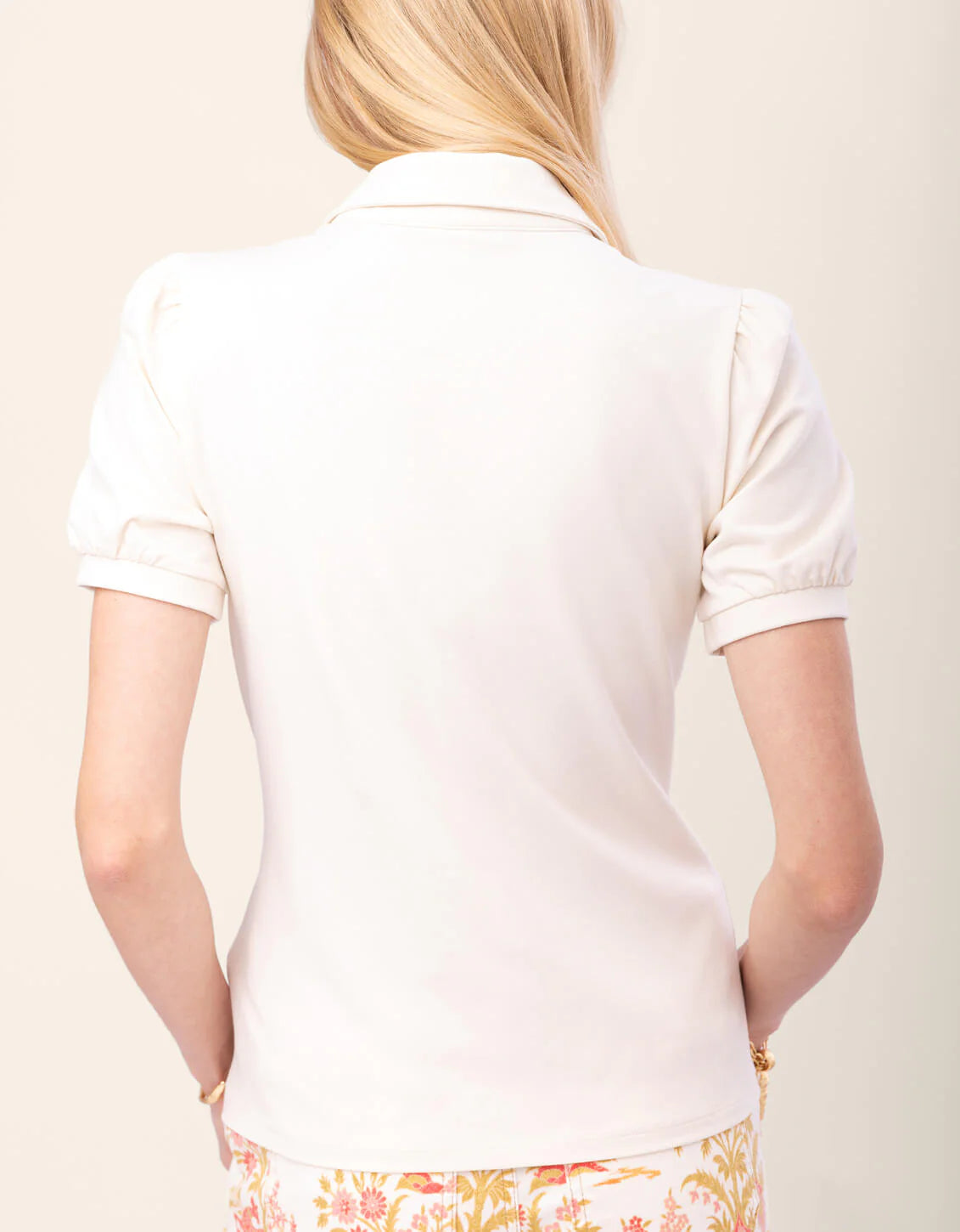 BESSIE POLO TOP- ANTIQUE WHITE - Molly's! A Chic and Unique Boutique 