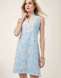 SLEEVELESS TUNIC DRESS- FLAGLER PODS SKY - Molly's! A Chic and Unique Boutique 