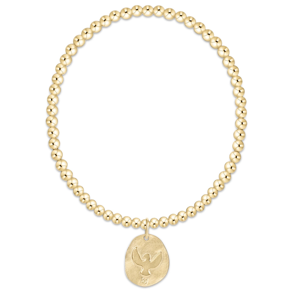 CLASSIC GOLD 3MM BRACELET- INSPIRE AMERICA GOLD DISC