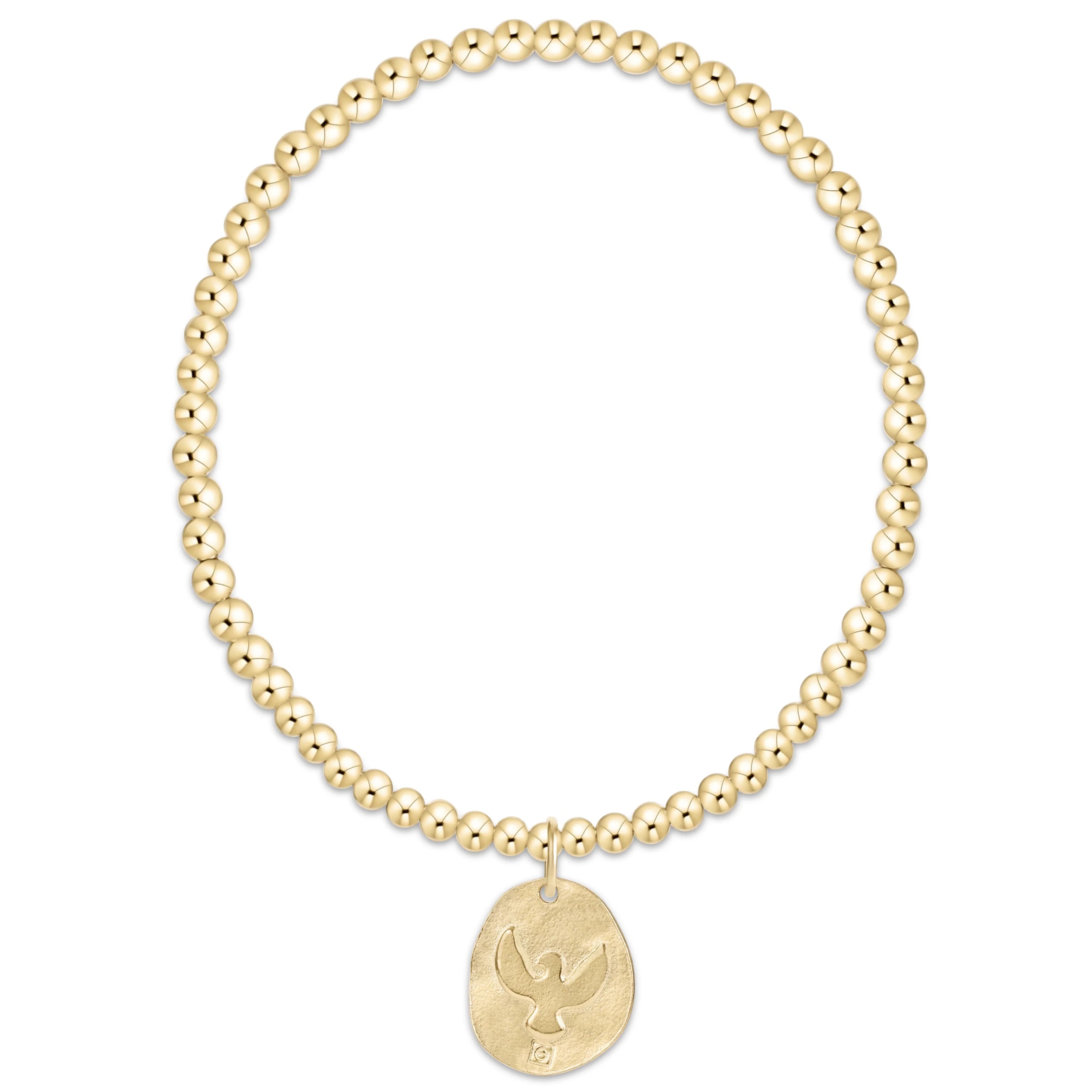 CLASSIC GOLD 3MM BRACELET- INSPIRE AMERICA GOLD DISC